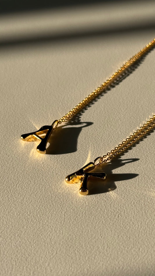 Bubble Initial Necklace