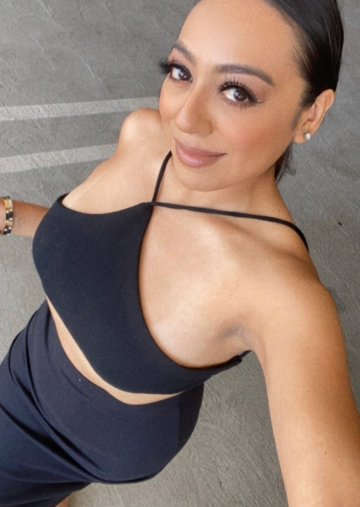 Arianna Knit Rib Slit Maxi Skirt