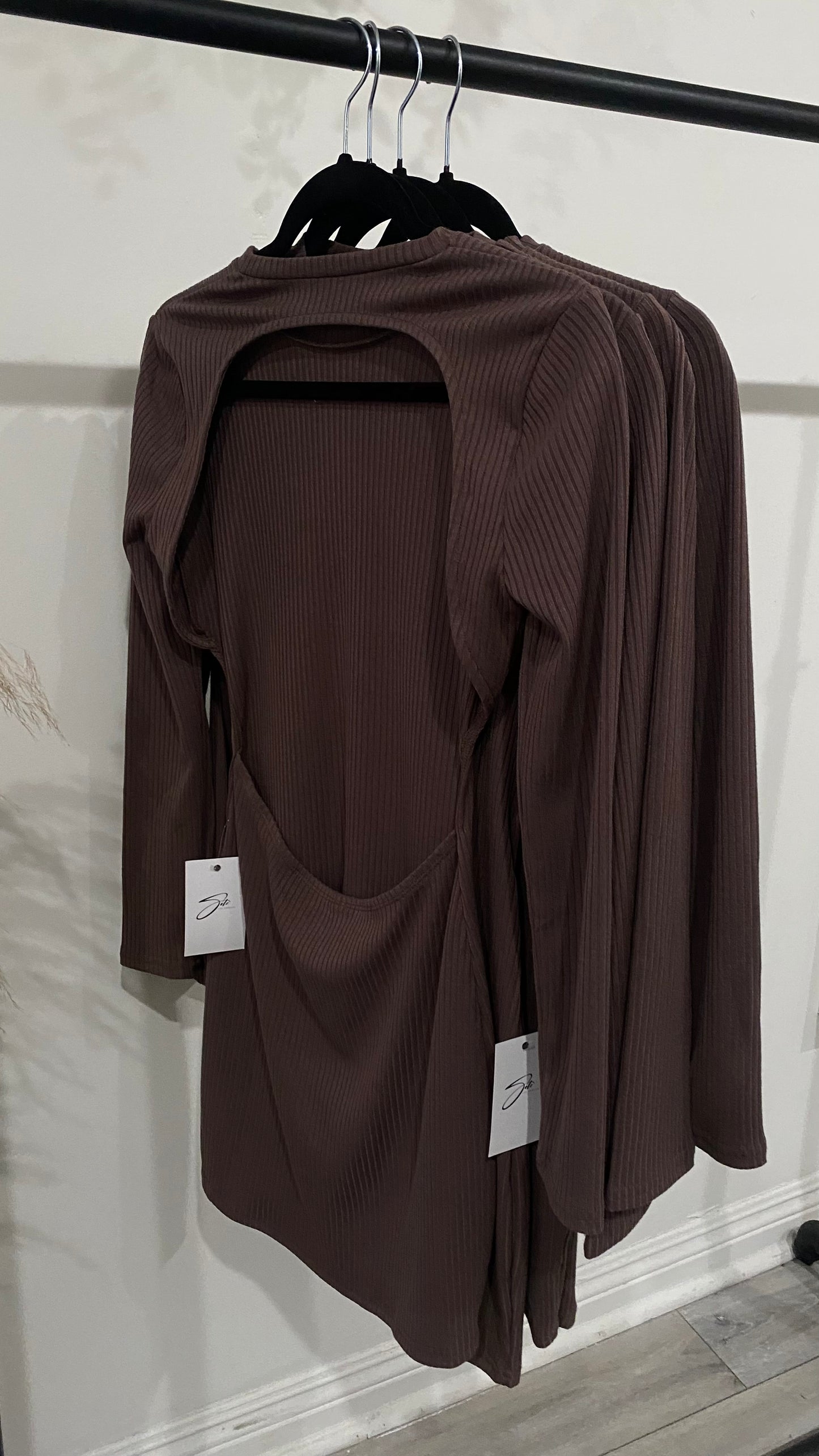 Becky "Peek a Boo" Dress (Chocolate)