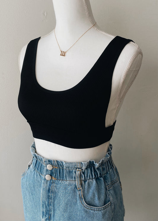 Kim Cami Bralette Top (Black)