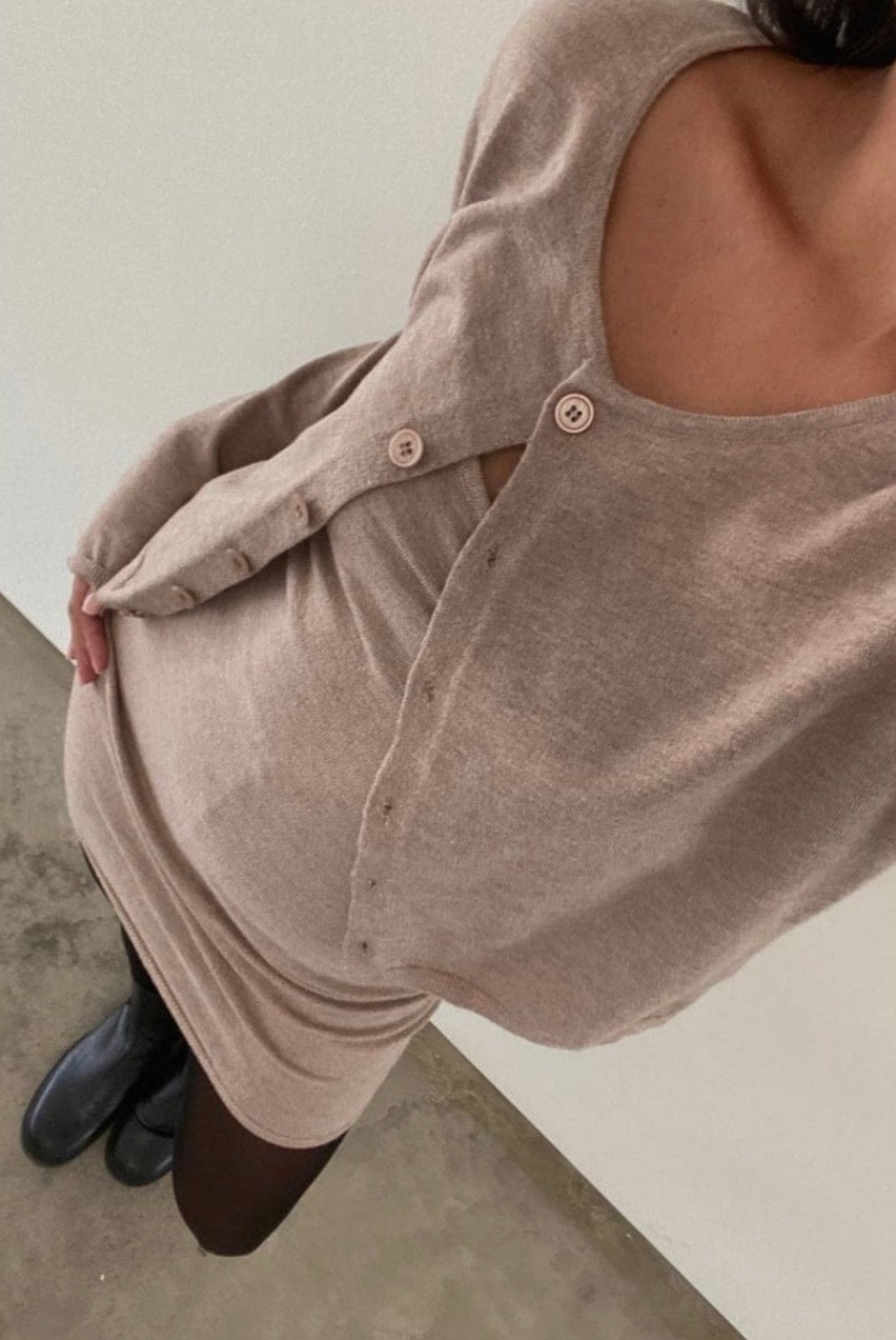 Maddie Knit Mini Dress + Cardigan Set