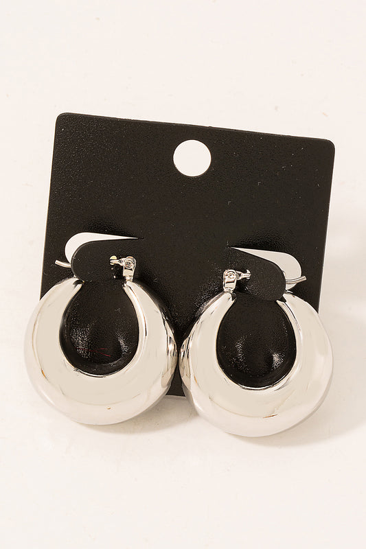 Hailey Silver Chunky Hoop Earrings