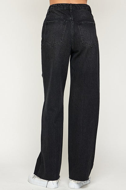 Kourt Highwasted Slash Denim Jeans