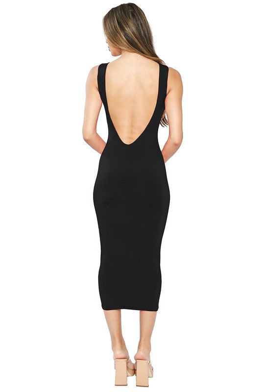 Carlota Bodycon Sleeveless Midi Dress