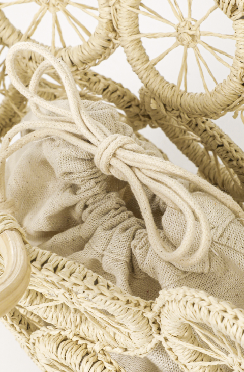 Marimar Boho Multi Circle Beach Bag (Tan)