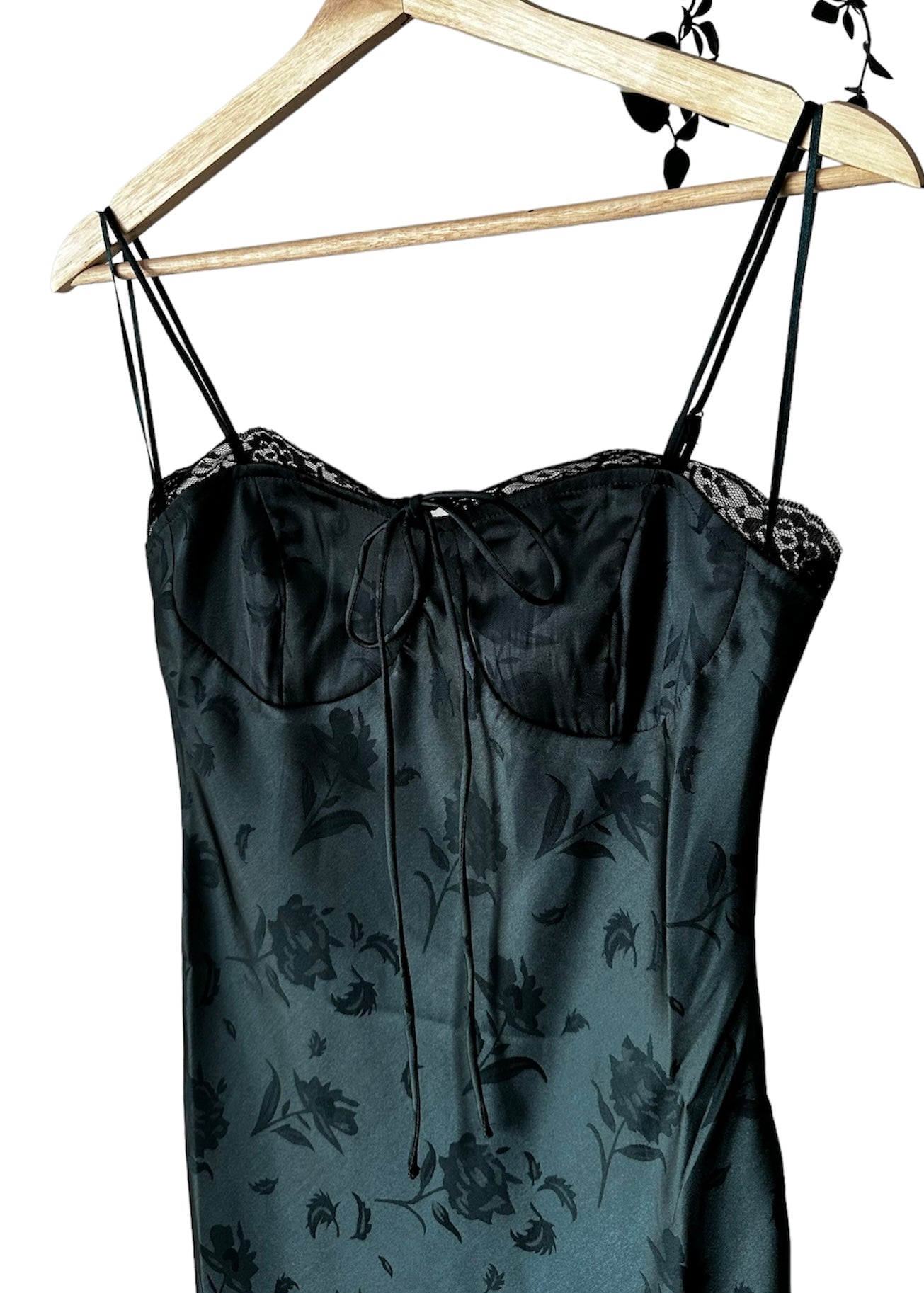 Quin Satin Ribbon Laced Dress