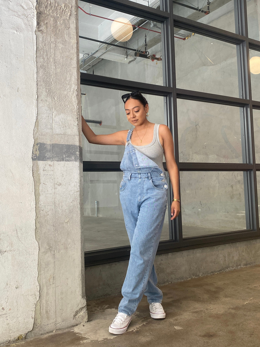 Ciara Light Vintage Wash Overalls