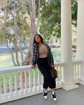 Leslie Square Neck Crop Top (Taupe)