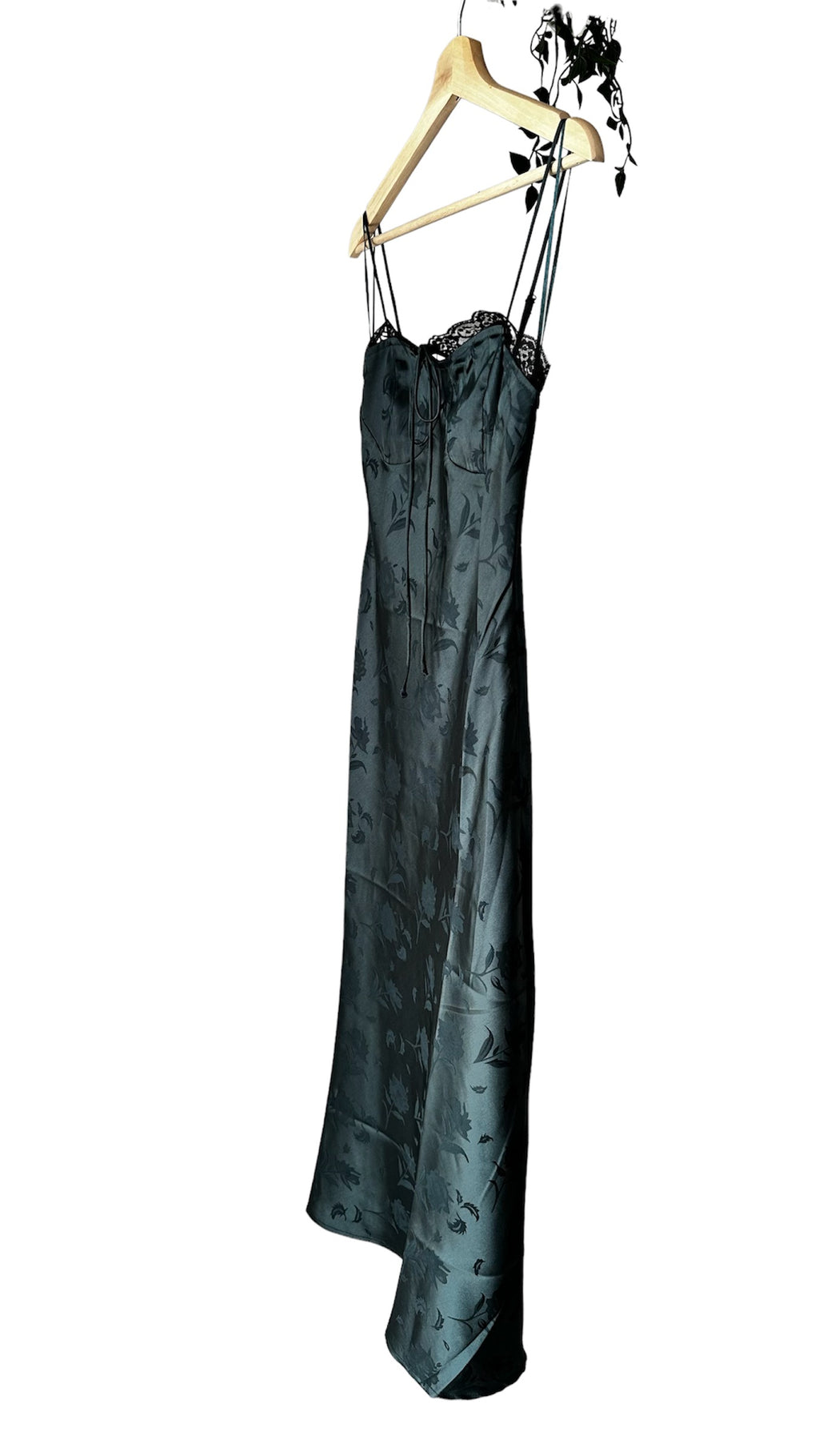 Quin Satin Ribbon Laced Dress