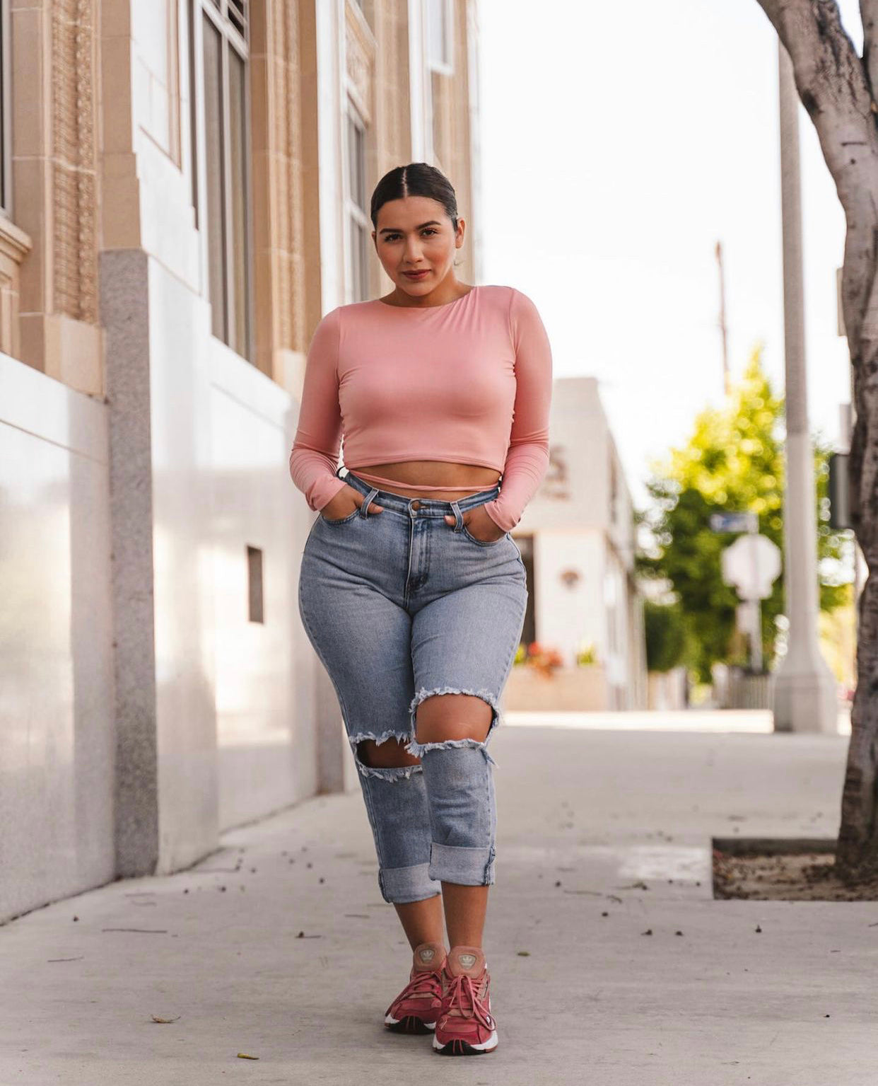 Lolita Open Cross Back Long Sleeve (Berry)