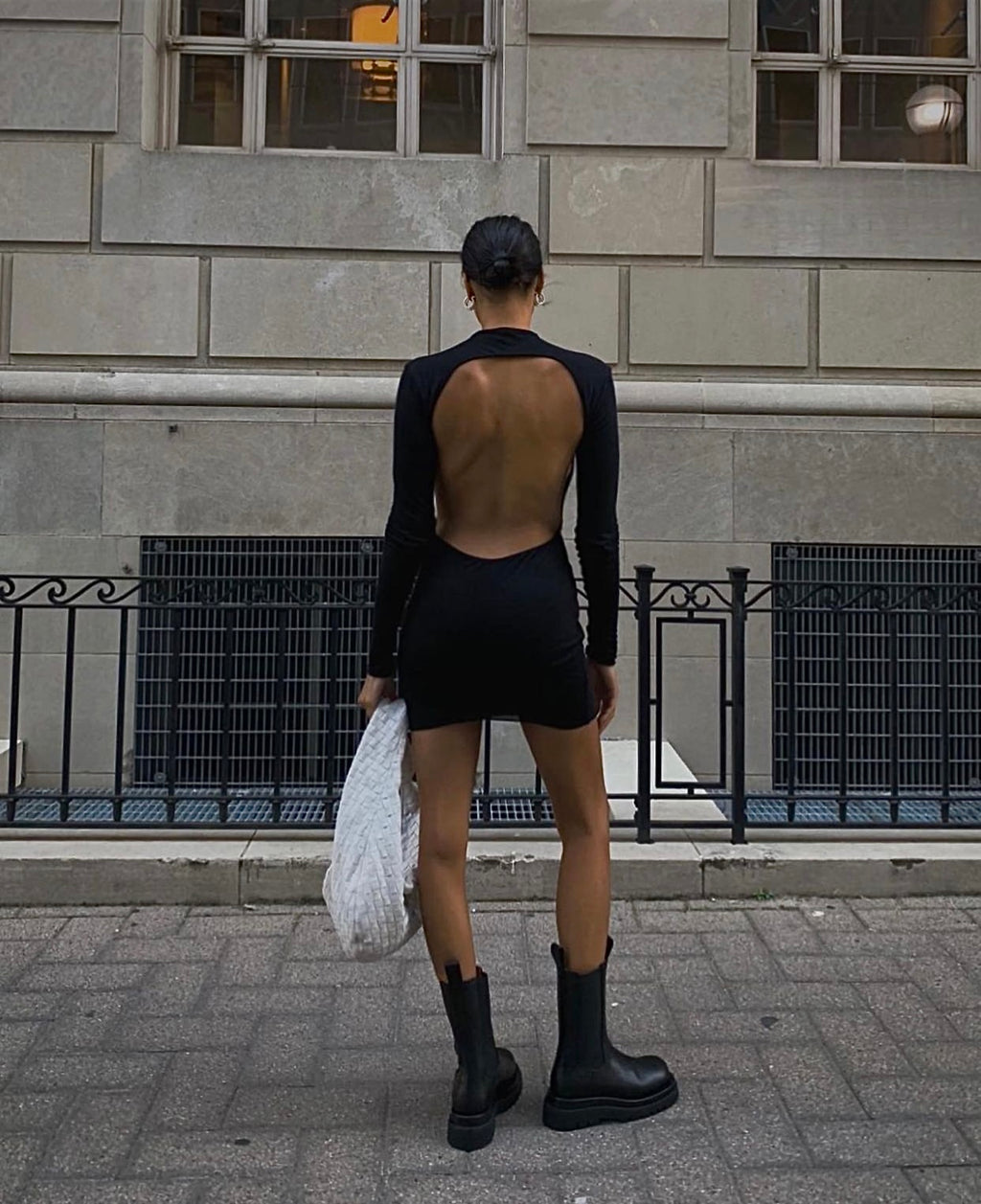 Becky "Peek a Boo" Dress (Black)