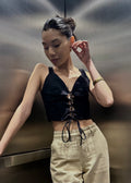 Fern Knit Bustier Laced Top