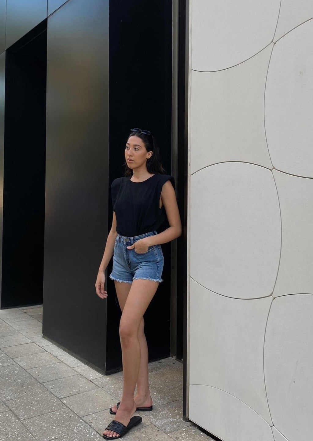 Kevin Padded Shoulder Tank Top